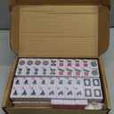 American Mahjong Tile Only, Mah Jong Set Complete with Golden Dices, 166 Blue Tiles for Travel (Tiles Pink)