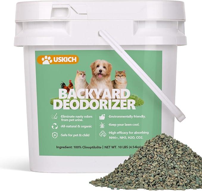 Backyard Deodorizer,10 lbs Yard Odor Eliminator,Eliminates Stool and Urine Odor on Potty Patches,Artificial Turf,Grass,Lawns,Patios,Concrete&Playgrounds-Cat Litter Box Odor Eliminator & Freshener