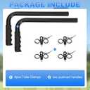 Upgraded Wheelchair Handle Extenders with Reinforced Design, Adjustable Universal Extension for Wheelchairs, Rollators, Walkers & Strollers, Durable Walker Accessories for Adults, Improved Stability