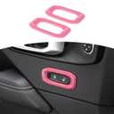 RT-TCZ for Wrangler JL Door Lock Switch Button Trim Cover Pink for Jeep Wrangler JL JLU Gladiator JT 2018-2024 Pink Interior Accessories 2pcs