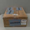 Furnulem Tall Night Stand with Charging Station and Led Light, Small Dresser with Open Shelf and 4 Storage Drawers, Black Side Table Fabric Nightstand for Bedroom, Entryway, Bedside Furniture | and Led Light, 4 Storage Drawers, Open Shelf, Entryway, for Bedroom