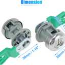 X AUTOHAUX 1 Pair Door Lock Cylinder Set w/ 2 Keys for Ford F150 F250 F350 F450 Explorer Expedition for Ranger E150 E250 E350 for Lincoln Front Left Right Door Lock Tumbler NO. 7C3Z1521990A