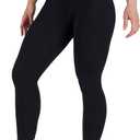 Yogalicious Squat Proof Fleece Lined Legging High Waisted Thermal Winter Running Pants for Women (Black, L)