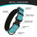 Dog Collar for Small Medium Large Dogs, Reflective, Adjustable Heavy Duty Dog Collar, Soft Neoprene Padded Comfortable for Walking (Blue, M)