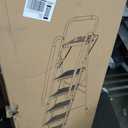 5 Step Ladder with Tool 5-step tool tray and handrail, Black