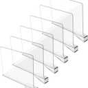 Acrylic Shelf Dividers for Closet Organization, Closet Shelf Organizer Closet Separator for Wood Shelves Clear Shelf Dividers for Closets (6 Pack)