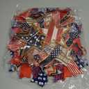 4th of July Patriotic Wreath 15.7 Inch, American Flag Wreaths for Front Door, Red White and Blue Weather Farmhouse Outdoor Holiday Decoration, Memorial Day Independence Day Spring Decor