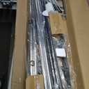 Luxspire Heavy Duty Clothes Rack Load 600 LBS, Double Rod Clothing Rack, Rolling Garment Racks with Lockable Wheels, Shelves, Adjustable Laundry Hanging Racks for Clothes (Black+Silver) 