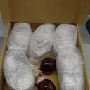 VitalCozy 12 Pcs 3.15 Inch Glass Christmas Ball Ornaments Large Vintage Hand Blown Hanging Glass Balls Retro Xmas Tree Finials Ornament for Home Christmas Tree Party Holiday Wreath Decor (Amber)