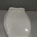Durable Elongated Toilet Seat with Slow Soft Close - Easy to Install and Clean, Never Loosens - White, Fits Most Elongated Toilets Biscuit