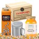 Ultimate Popcorn Seasoning Kit Popcorn Seasoning Salt 35oz, Buttery Coconut Oil 32oz & Stainless Steel Shaker 10oz Best By: 03/26/2025