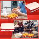25pcs Pixel Party Trays, 12x8.5x4cm/4.7x3.3x1.5in Fun Video Game Theme Paper Food Plates for Pixel Game Theme Birthday Party Food Supplies Decorations (Red)