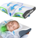 Derila Cervical Queen Size Pillow for Sleeping - Support Pillow for Side, Back, Stomach Sleepers - Contour Best Bed Pillows for Sleeping