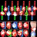 YXHFC 12 Styles Light Up Bracelets Christmas Party Favors for Kids Toys Santa Claus Flashing LED Games Toys Xmas Stocking Stuffers Glow in the Dark Christmas Party Supplies Bag Fillers Gifts