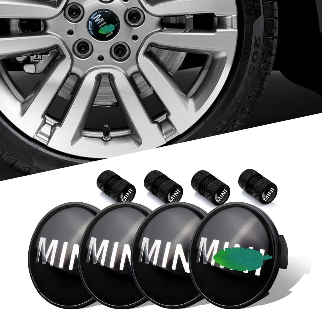 4PCS Car Wheel Center Cap 54mm Black Compatible with MINI Wheel Center Covers (MN)
