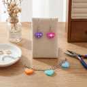 3 x Ofanim 10/20/30/50/100 Pcs 5 Style Valentine's Day Candy Heart Charms Pendant DIY Heart Earring Charms Craft Supply for Jewelry Making