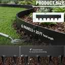 Metal Landscape Edging 20FT 8 Tall Galvanized Steel Garden Border with Built-in Spikes & Connector Pins, No Dig Flexible Lawn Edging for Landscaping, Yard, Walkways & Flower Bed