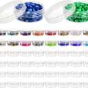 Covzoe 50 Pieces 2 Oz Plastic Jar with Lids, 50G/50ML Clear Round Bead Storage Container, Small Stackable Cosmetic Storage Organizer Box for Buttons, Glitter, Jewelry, Makeup, Small Items