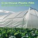 Greenhouse Plastic Sheeting 12 x 25ft - 6 Mil Clear Polyethylene Film, UV Resistant & Anti-Drip Heavy Duty Plastic Cover - Multi-Purpose Clear Tarp for Garden, Agriculture, and Construction (5-Layer)
