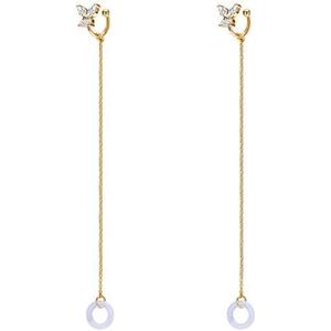 AoedeJ Anti-lost Holder Earrings for Bluetooth Earphones 14K Gold Plated Dangle Earring Wireless Earphone Holder Strap Compatible with Bluetooth Earphones(Ear Cuff-2)