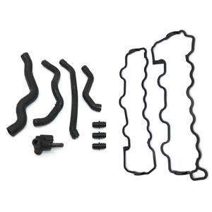 NLQR Valve Cover Gaskets Set of 2, Compatible with Mercedes-Benz ML320 E320 CLK320 C280 SLK320 C240 C320N 1998-2005, Replace VS50758R 1120180382 1120180482 1120180282 20180482, Breather Hose kit