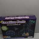 Tiny Land Glow Fort Building Kit for Kids Creative Fort Indoor & Outdoor Construction Toys with 86 Rods and 44 Balls for 5-12 Year Old Boys & Girls STEM Building Toy Gifts with Storage Bag