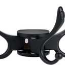 Heavy Duty Swivel Coat Hook Space Saving Towel Rope Hook Wall Mount Triple Swing Arms for RV Bathroom Kitchen Garage,Matt Black