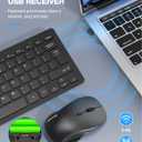 TECKNET Wireless Keyboard and Mouse Combo, Mini Cordless Computer Keyboard and Mouse Set 2.4GHz, Silent Adjustable 1600 DPI, Quiet Click, Lag-Free for Computer, Laptop, PC, Windows, Mac, Chrome OS