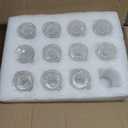 12 Sets Glass Hurricane Candle Holders - 12.6 Clear Tall Cylinder Candle Holder Chimney Tube with 2 Holder for Wedding, Christmas Table Decor (12, Clear)