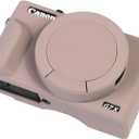 4 x Easy Hood Camera Case for Canon Powershot G7 X Mark III Digital Camera, Silicone Soft Camera Case with Button Marker Removable Lens Cover G7X Protective Body Skin - Tiffany Pink