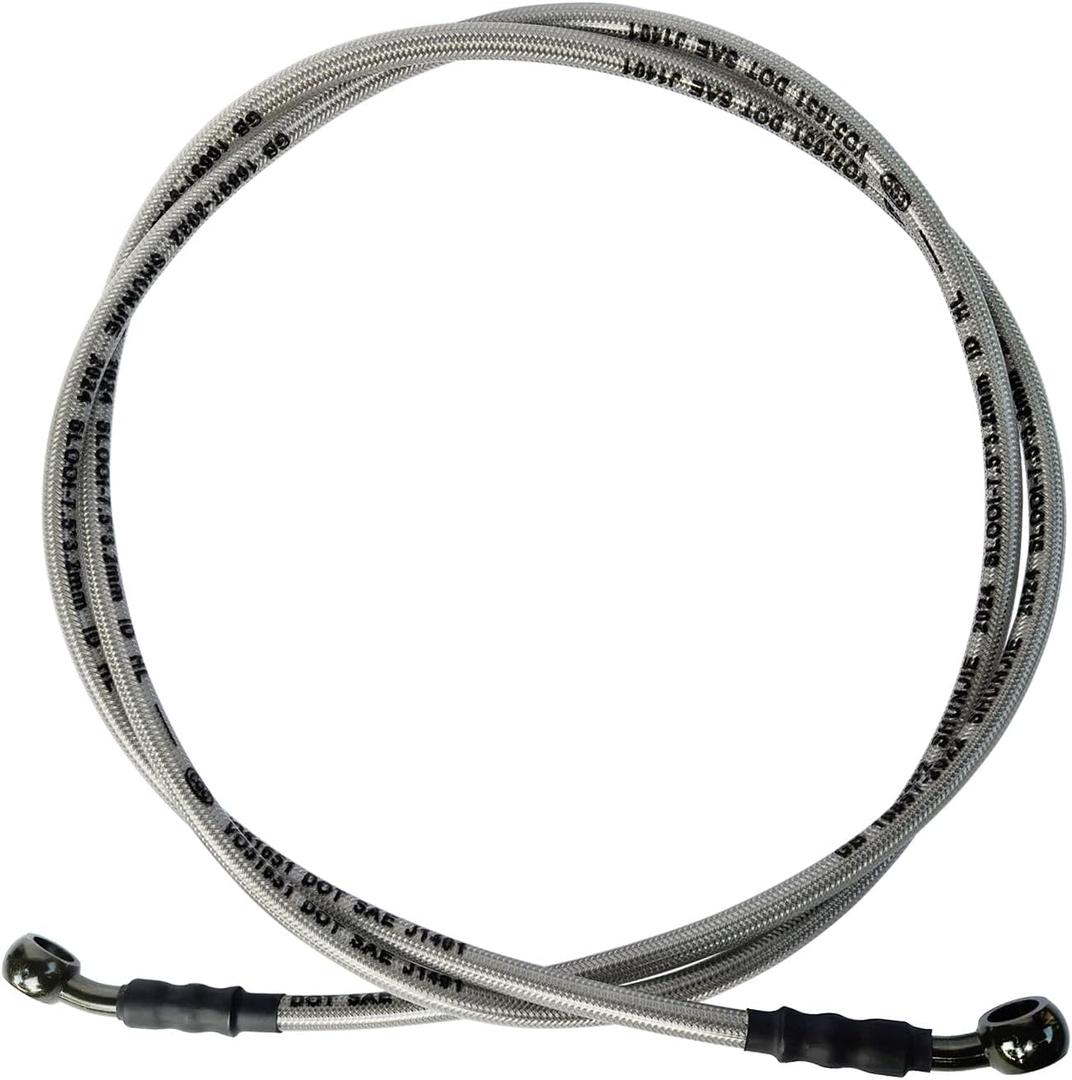 Braided Hydraulic Brake Hose Line Brake Cable Universal Brake Lines Compatible with Dirt Bike Softail ATV UTV Go Kart GY6 Scooter 10mm Banjo Ends M10 37.4" / 95cm
