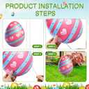 DoubleFill 8 Sets Easter Decorations Outdoor Yard Signs Cute Eggs and Rabbits Signs Easter Bunny Eggs Garden Stakes Spring Lawn Sign Decor for Family Outside Spring Party Supplies