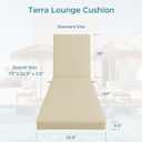 Codi Outdoor Lounge Chair Cushion, Chaise Cushions for Patio Furniture, Double Waterproof Fabric for Pool, 72 x 22.5 x 3.5 Inch 1PK Beige