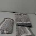 Pauwer Bathroom Rug Set 3 Piece, Non-Slip Absorbent Bath Mats, Microfiber Soft, Absorbent Plush Shaggy Carpets Includes U-Shaped Toilet Mat for Bath Floor, Shower, Light Grey (18"x26"+18"x48"+U Shape 20"x24")