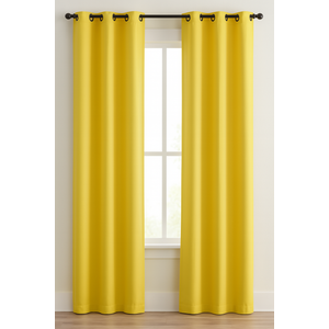 2 Panel Yellow Window Curtains – 36"x27" Each Panel – Short Grommet Top Drapes for Kitchen, Bathroom, Café or Small Windows – Light-Filtering, Easy Care Fabric3