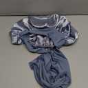 YANIBEST Adjustable Silk Bonnet for Sleeping Women Double Layer Satin Bonnet Reduce Friction Prevent Frizz Curly Hair (Large, Blue)