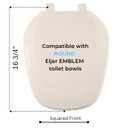 Centoco Eljer Emblem Round Toilet Seat with Square Front, Closed Front with Cover, Residential, Plastic, Made in the USA, EMB201-306, Natural