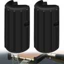Premium Dock Corner Bumper Fender - Inflatable Marine Dock Protection (2-Pack) | 8" x 16" Heavy-Duty UV Resistant PVC | Protects Boats & Docks from Collision Damage (Black)
