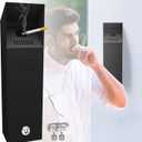 Wall mounted Cigarette Butt Disposal,Receptacle,Bin,Ashtray,Fireproof, Prevention of Waterlogging, Corrosion Resistant, Smokeless, Suitable for Park,Outdoor,Offices,Smoking Areas.Black