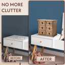 Handmade Wooden Jewelry Box 11" x 9.5" - Engraved Knobs, Top Symbol Markings, Strong and Durable Mango Wood - Large Jewelry Box for Women, Men - 3 x 2 Layer Jewelry Box