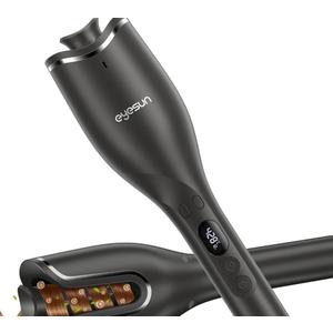 Hair Curling Irons, Automatic Portable Rotating Curling Iron with LCD Display,4 Temperature Settings, Timers(12-19s),Auto Shut-Off, Anti-Scald, Anti-Tangle, Lightweight, Fast Heating&  Easy Use for Travel