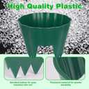 3 Pack of 12 Inch Planting Grow Rings, Planting Protective Round Garden Edging, Keeping Plants Separated, Weed Control and Directing Water to the Roots (12 Inch - 3 Pack - Green)