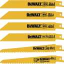 DEWALT Reciprocating Saw Blade Set for Metal and Woodcutting, 6 Piece (DW4856)