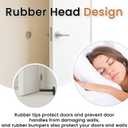 Black Door Stops - 12 Pcs 304 Stainless Steel Heavy Duty Matte Black Door Stopper Set with Rubber Head, Hidden Screw Design for Smooth Surfaces in Kitchen, Bathroom, Bedroom, Office, 3.5 Inch