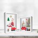 11x14 Shadow Box Frame Display Case with Letter Stickers, Graduation Memories Frame, Display Case Box for Memorabilia, Wedding Memories, Crafts, Tickets and Photos (White, 11x14)