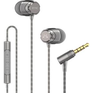 SoundMAGIC E11C Wired Earbuds with Microphone HiFi Stereo Earphones Noise Isolating in Ear Headphones Powerful Bass Tangle Free Cord Gunmetal