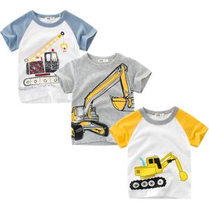 Toddler Boys Summer T-Shirts Short Sleeve Top 3 Packs Size 3T