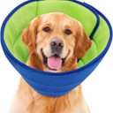 Soft Dog Cone Collar Alternative - Adjustable Comfy Cones for Large/ Medium/ Small Dogs to Stop Licking After Surgery, Comfortable Fabric Elizabethan Collars, Head Cone of Shame for Neuter Recovery - L