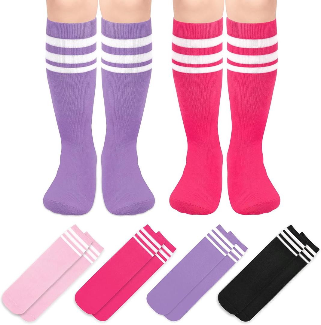 Olreco Toddler Soccer Socks Kids Baseball Socks Youth Softball Sock for Girls Boys Football Sock Boys Athletic Accessories, 4-6