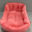 pawstrip Cute Princess Dog Bed Pink Puppy Bed for Small Dogs Breathable Cat Couch Bowknot Pet Cushion Comfortable Kitten Nest Girl Doggy Sofa, Waterproof Bottom (Fuchsia) (Medium)